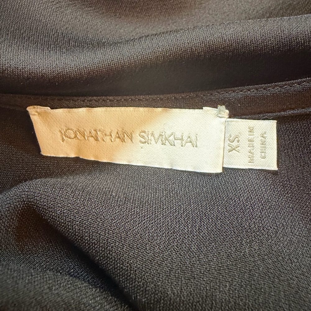 Jonathan Simkhai Lexy Classic Wovens Draped One Shoulder Top Size XS - Picture 6 of 7